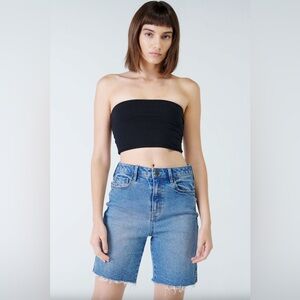 UNPUBLISHED Tessa high waist denim shorts with raw hem NWT